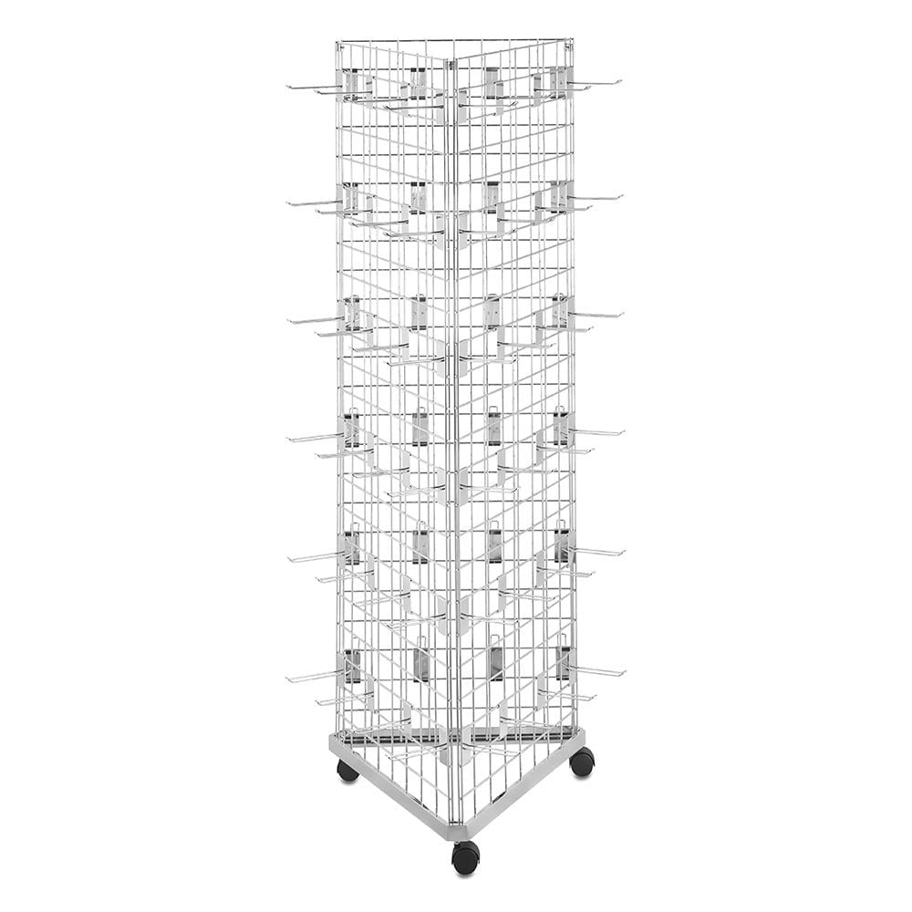 6ft Three-Sided Grid Mesh Display Bundle With 72 x Euro Hooks