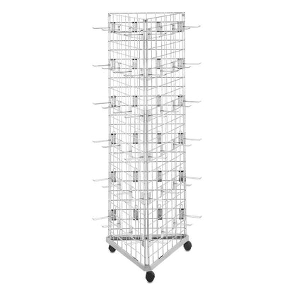 6ft Three-Sided Grid Mesh Display Bundle With 72 x Euro Hooks