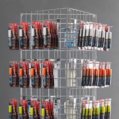 6ft Three-Sided Grid Mesh Display Bundle With 72 x Euro Hooks