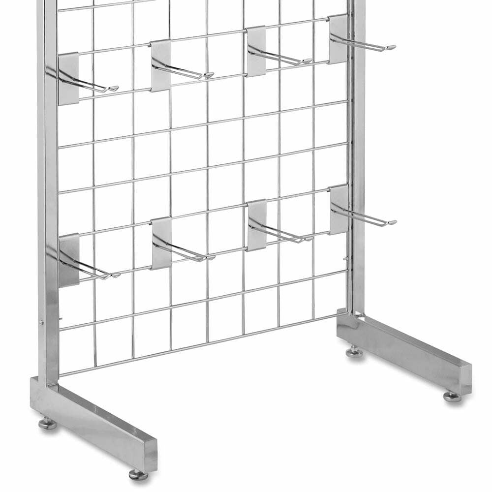 6ft Single-Sided Grid Mesh Display Bundle With 24 x Euro Hooks