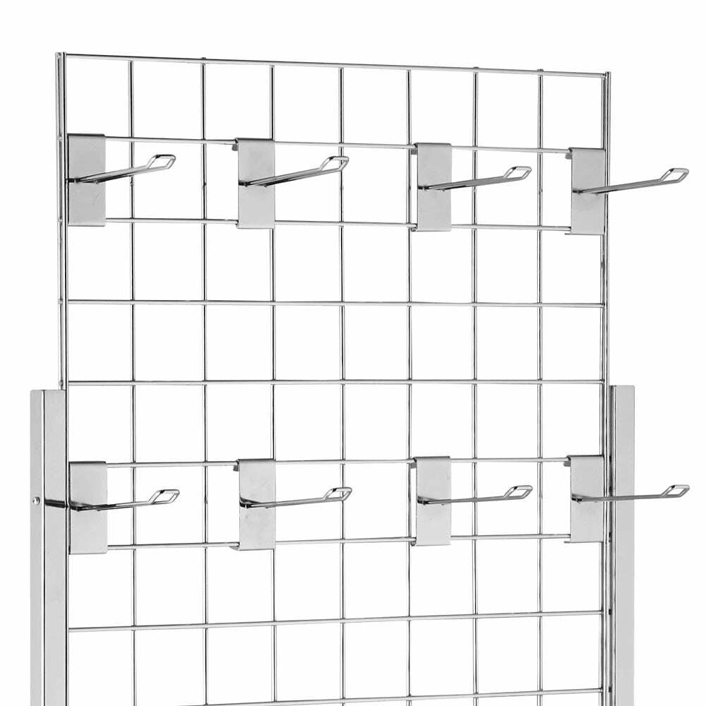 6ft Single-Sided Grid Mesh Display Bundle With 24 x Euro Hooks