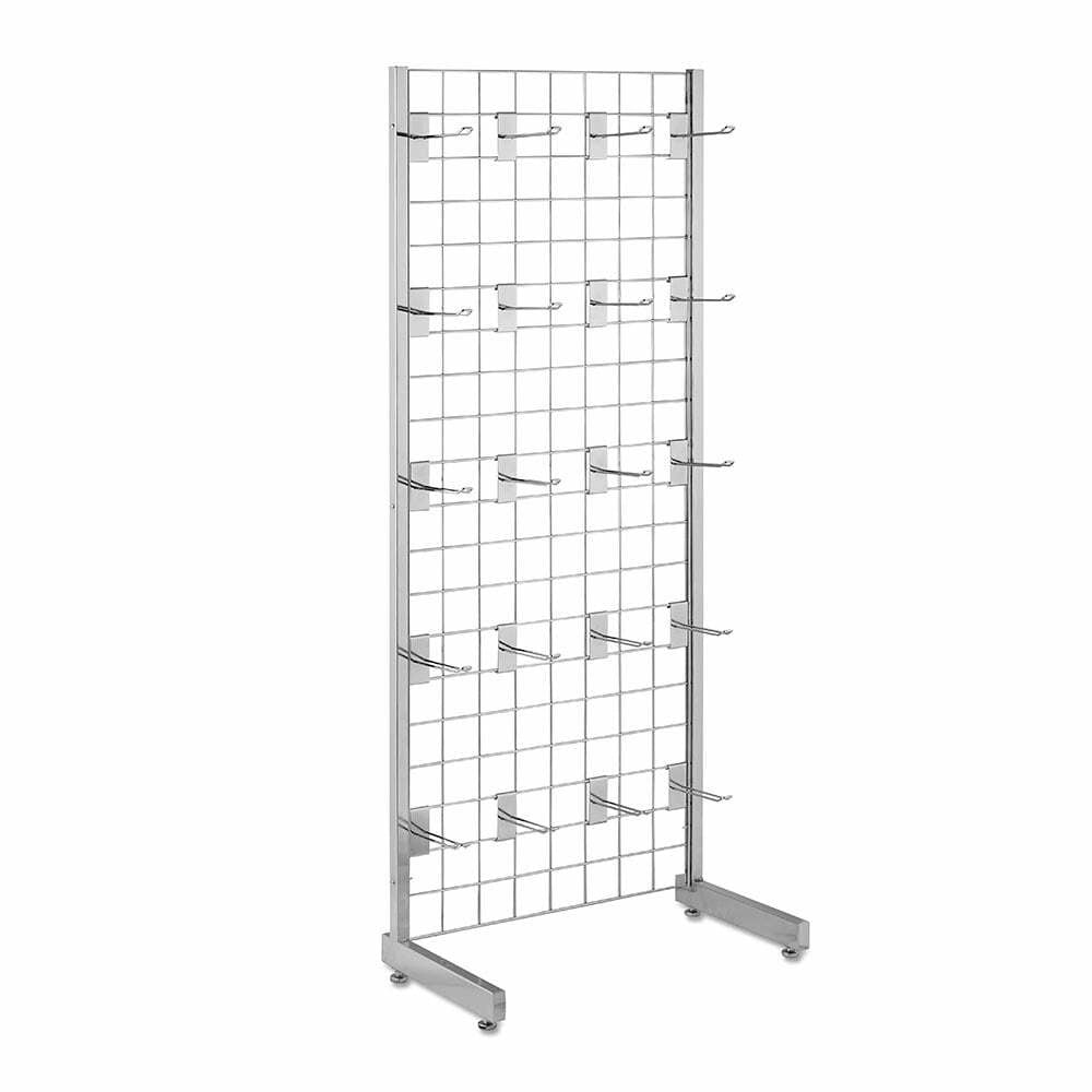 5ft Single-Sided Grid Mesh Display Bundle With 20 x Euro Hooks