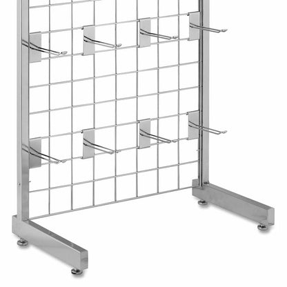 5ft Single-Sided Grid Mesh Display Bundle With 20 x Euro Hooks