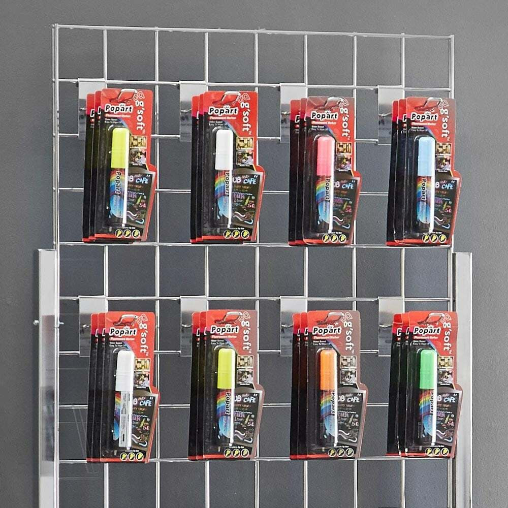 5ft Single-Sided Grid Mesh Display Bundle With 20 x Euro Hooks