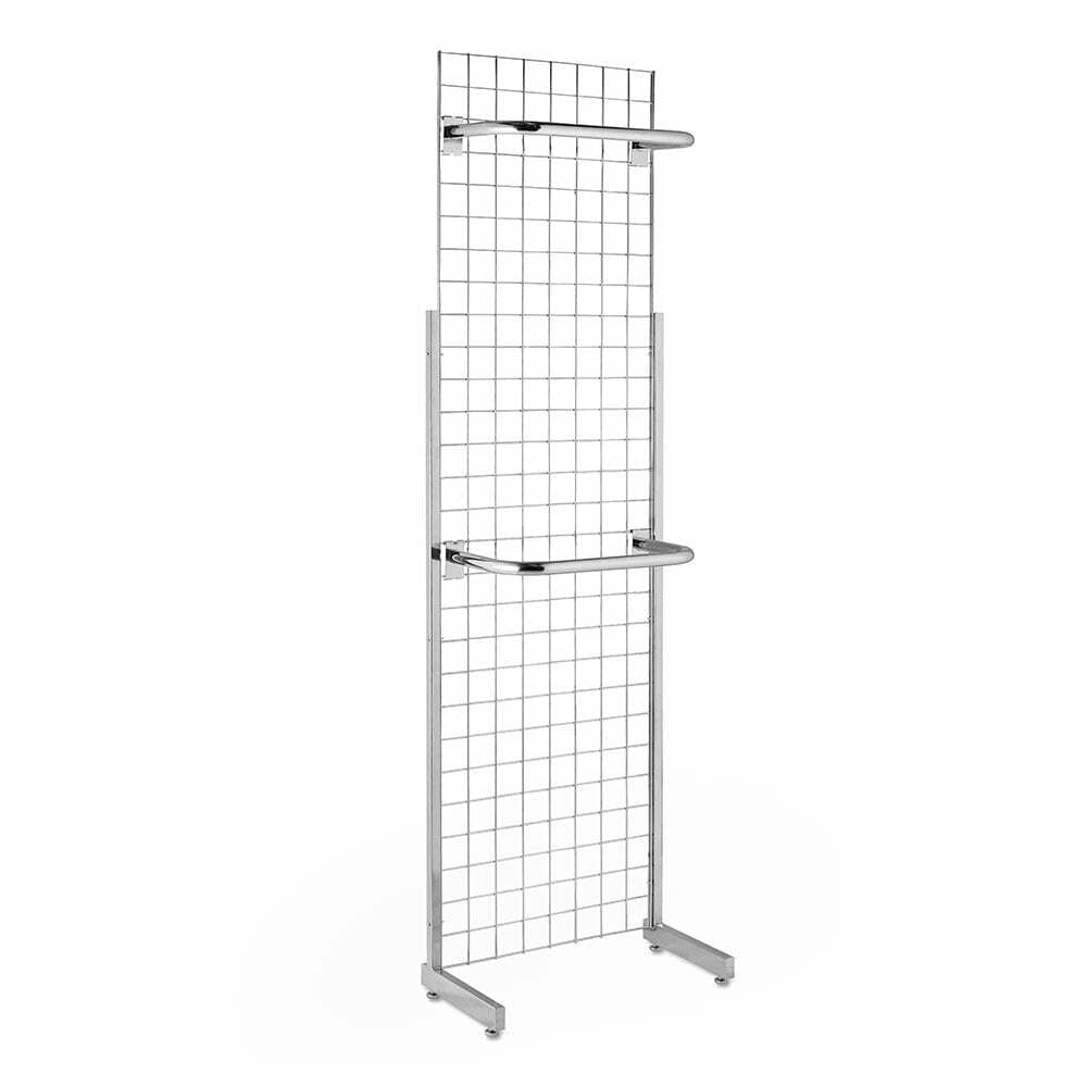 7ft Single-Sided Grid Mesh Display Bundle With 2 x Hanging Rails