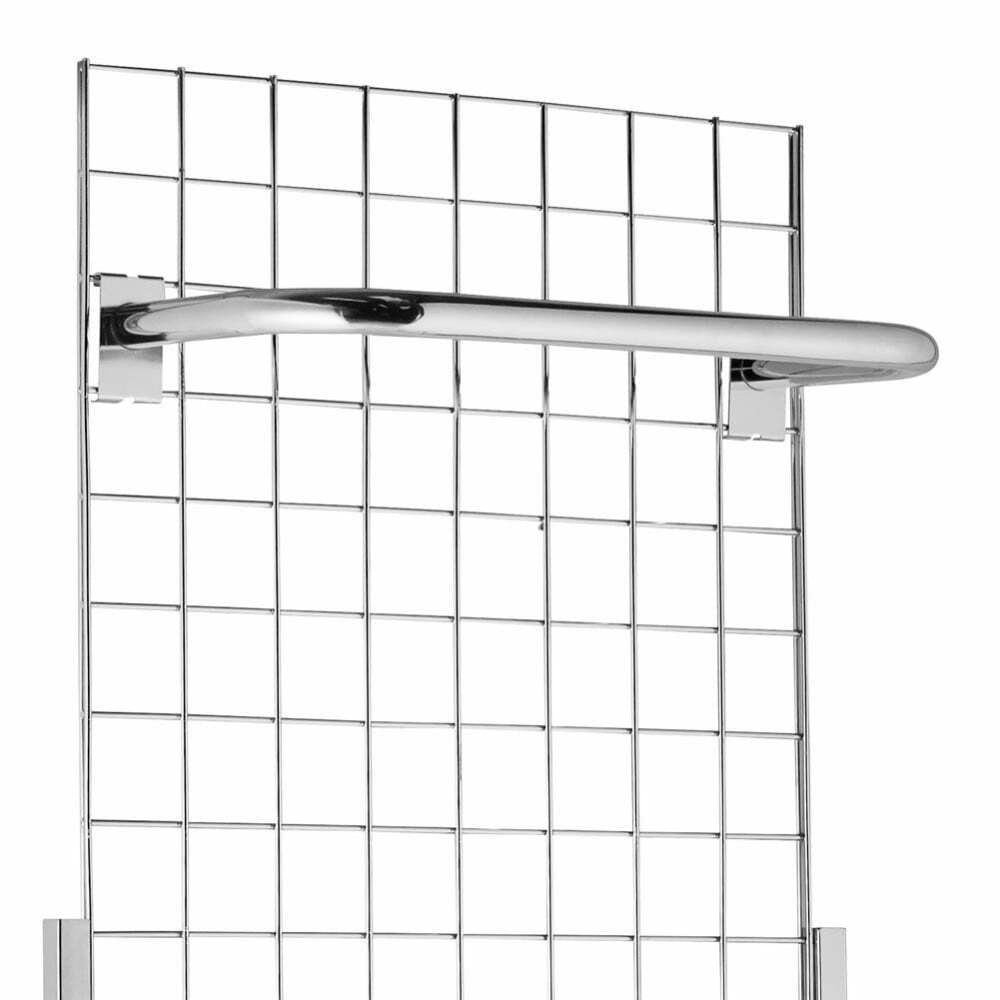 7ft Single-Sided Grid Mesh Display Bundle With 2 x Hanging Rails