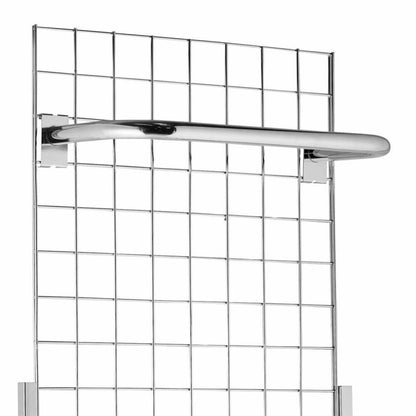 7ft Single-Sided Grid Mesh Display Bundle With 2 x Hanging Rails