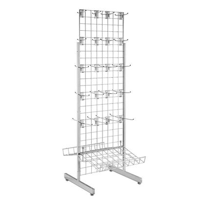 6ft Double-Sided Grid Mesh Display Bundle With 2 x Sloping Arms, 40 x Single Arms