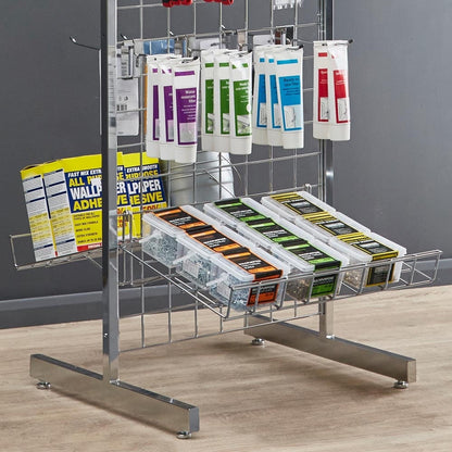6ft Double-Sided Grid Mesh Display Bundle With 2 x Sloping Arms, 40 x Single Arms