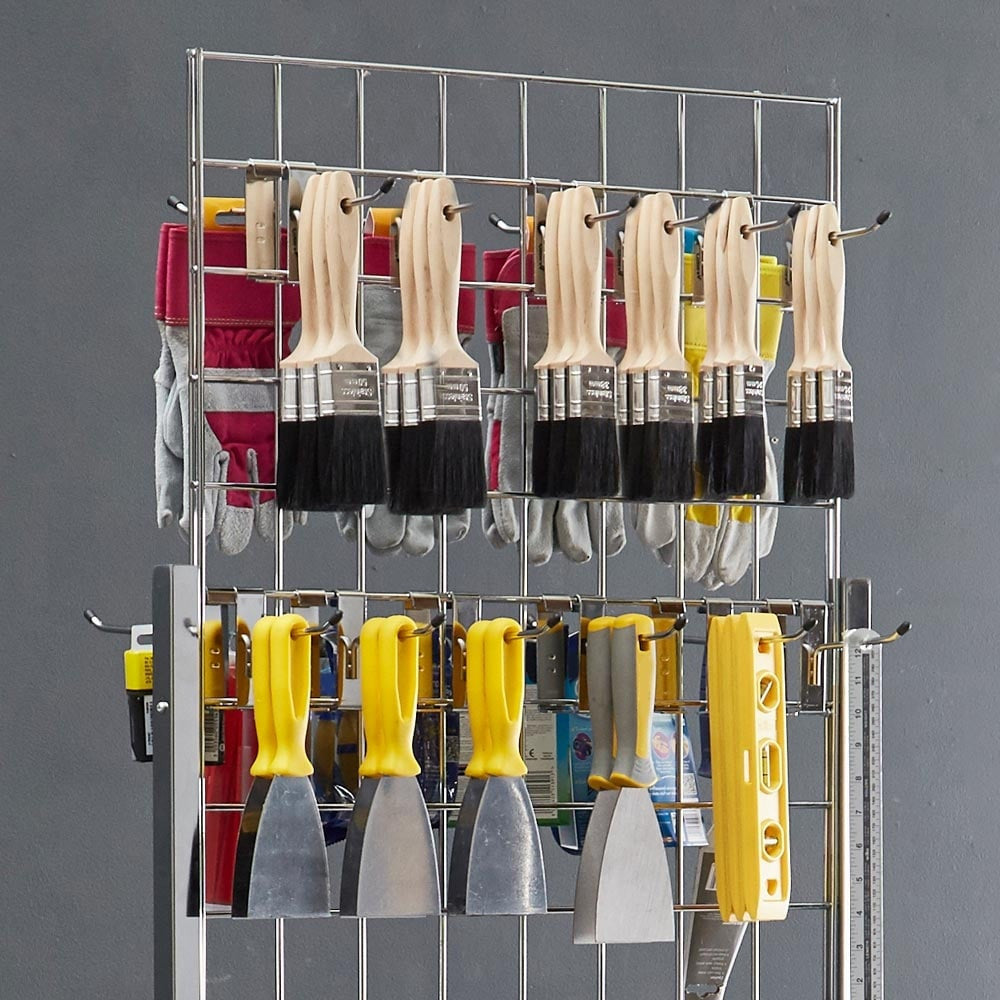 6ft Double-Sided Grid Mesh Display Bundle With 2 x Sloping Arms, 40 x Single Arms