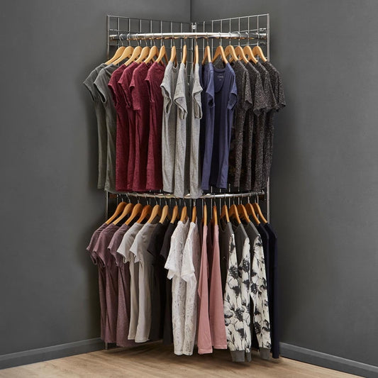 6ft Freestanding Grid Mesh Display Bundle With 2 x Panels, 2 x Hanging Rails