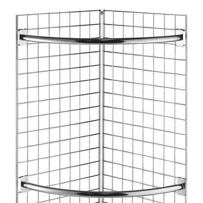 6ft Freestanding Grid Mesh Display Bundle With 2 x Panels, 2 x Hanging Rails