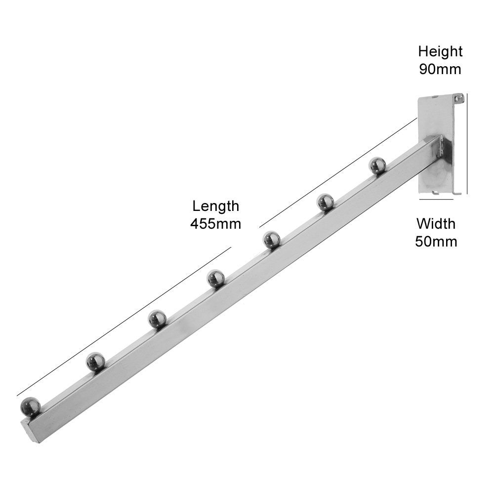 7 Ball Sloping Display Arm For Grid Mesh Panels
