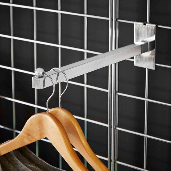 Chrome Forward Display Arm For Grid Mesh Panels