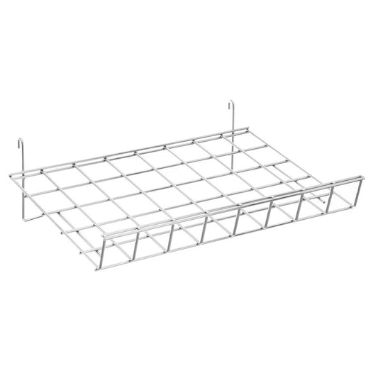 Sloping Wire Shelf With Lip For Grid Mesh Panels