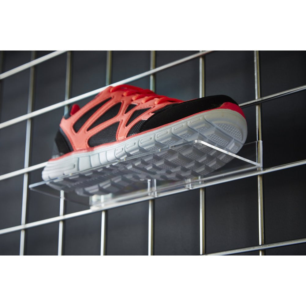 Flat Acrylic Shoe Shelf For Grid Mesh Panels