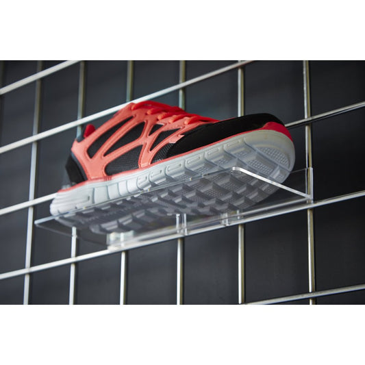 Flat Acrylic Shoe Shelf For Grid Mesh Panels