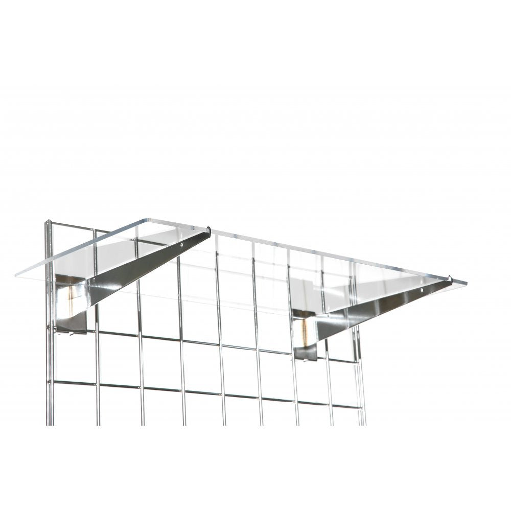 Acrylic Shelf Complete With Brackets For Grid Mesh Panels