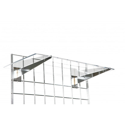 Acrylic Shelf Complete With Brackets For Grid Mesh Panels