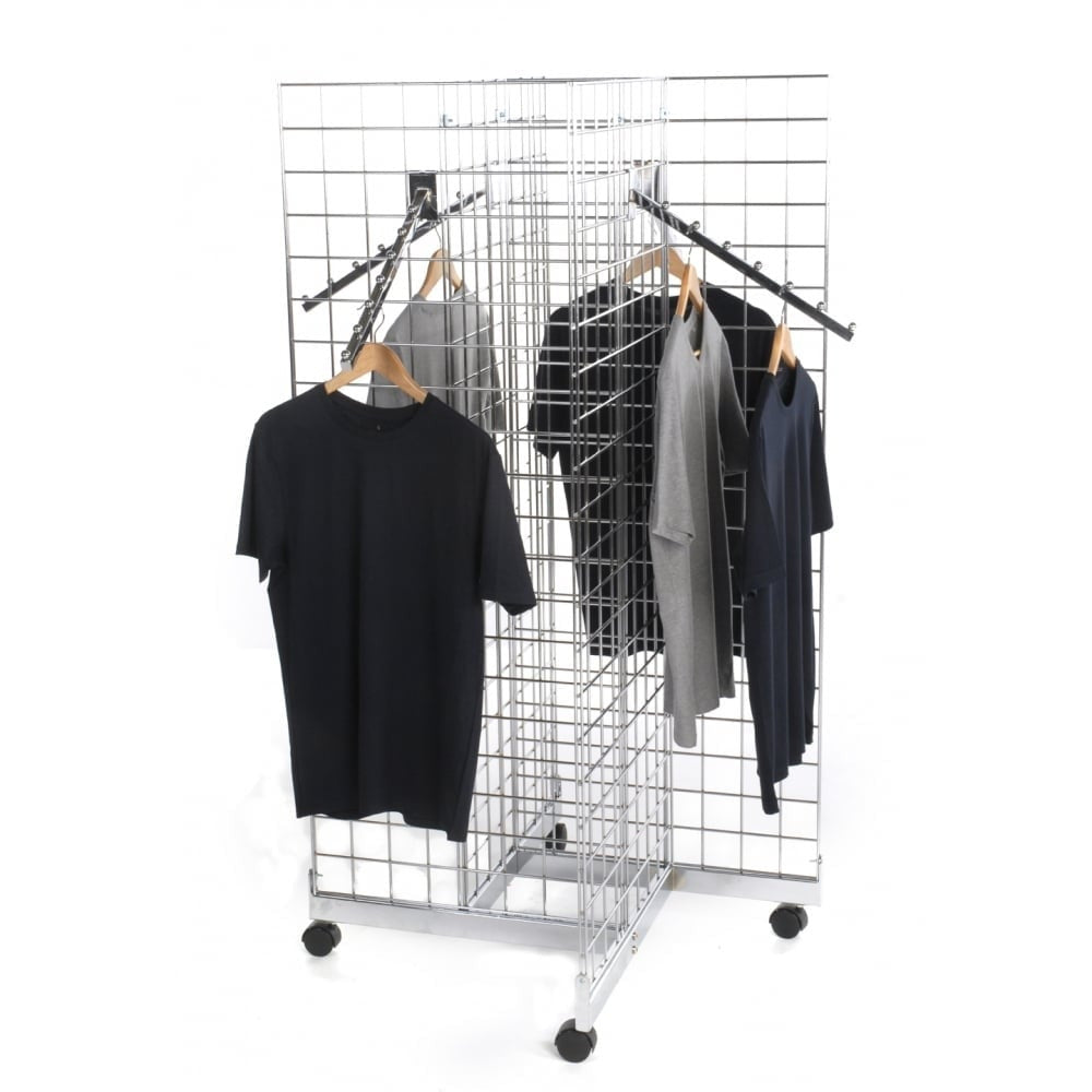Four-Way Gridwall Mesh Stand - W610 x D610 mm