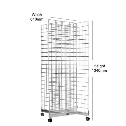 Four-Way Gridwall Mesh Stand - W610 x D610 mm