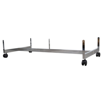 Chrome Grid Mesh 'H' Stand Gondola Stand - W1290 x D624 mm