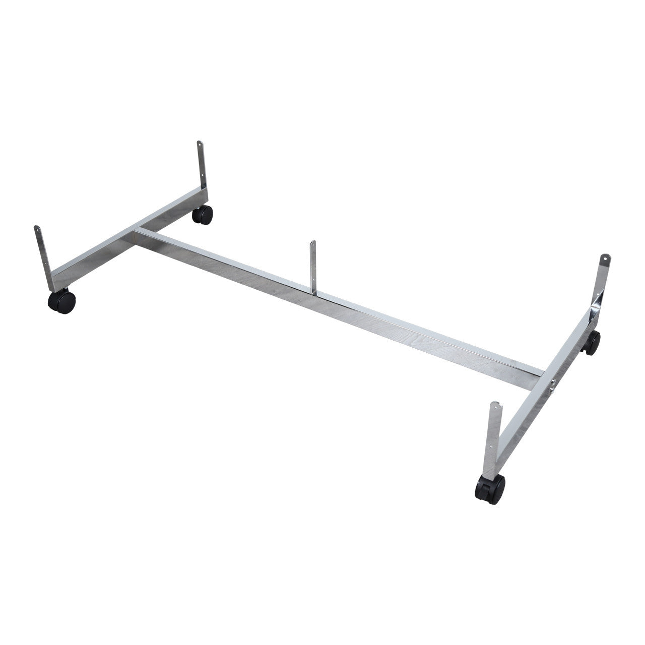 Chrome Grid Mesh 'H' Stand Gondola Stand - W1290 x D624 mm