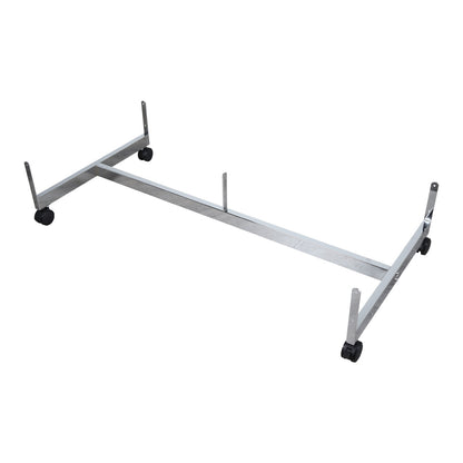 Chrome Grid Mesh 'H' Stand Gondola Stand - W1290 x D624 mm