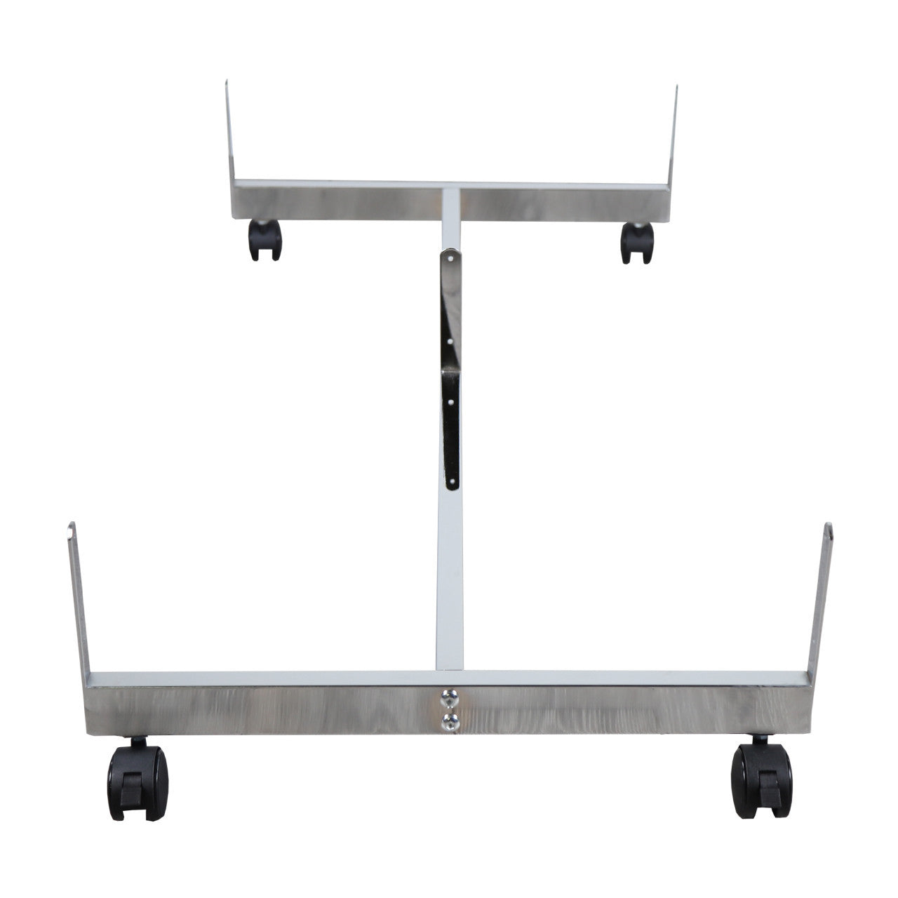 Chrome Grid Mesh 'H' Stand Gondola Stand - W1290 x D624 mm