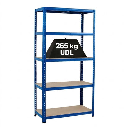 3 x Multipurpose Economy Shelving Units  - Blue - H1780 x W900 x D450 mm