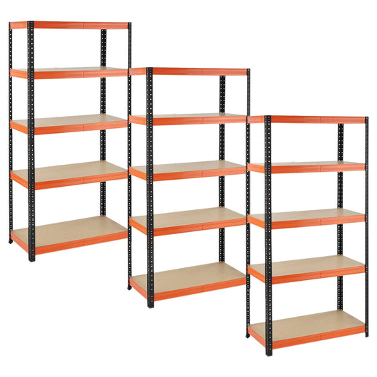 3 x Multipurpose Freestanding Shelving Units - Up to 250Kg UDL Per Shelf - H1800 x W900 x D400 mm