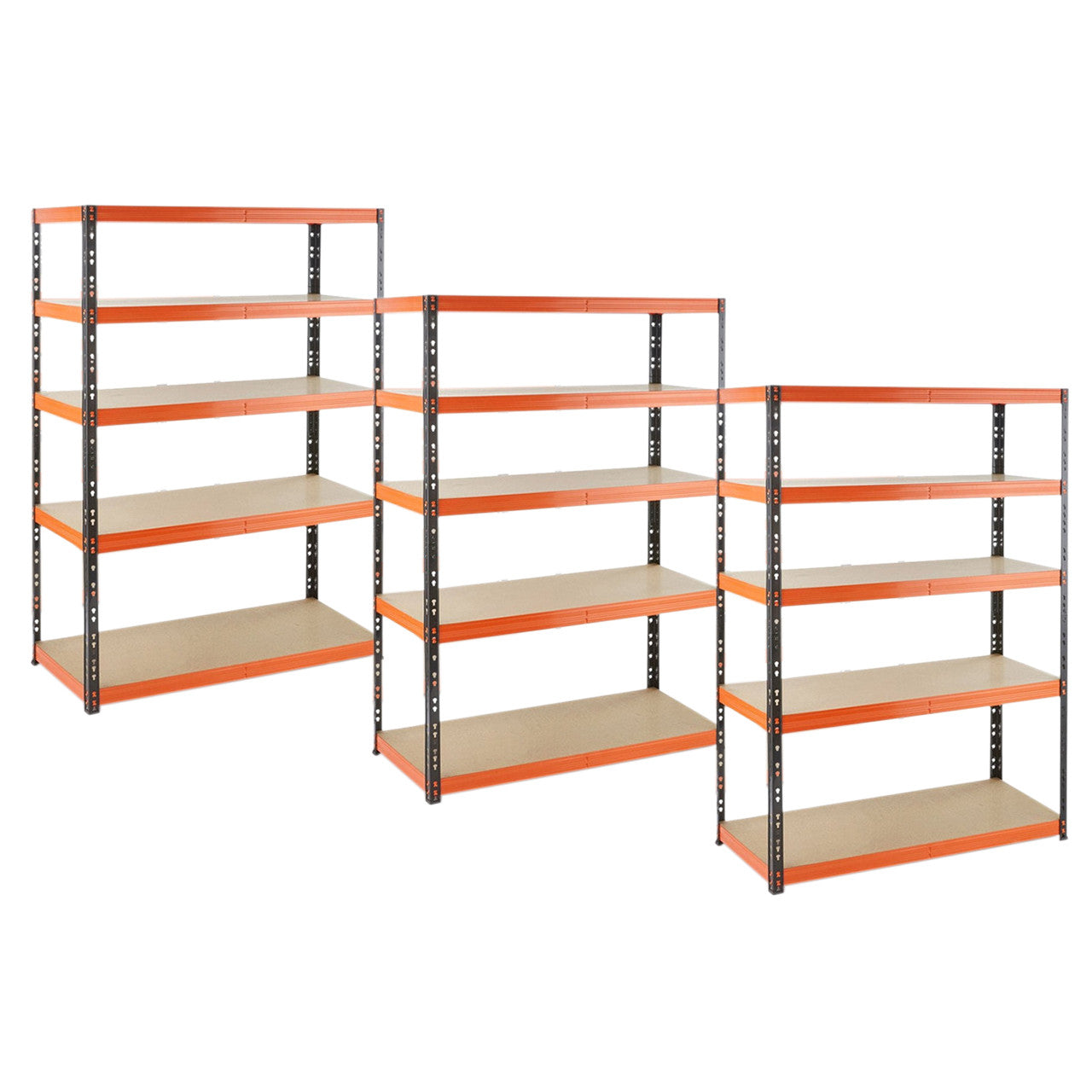 3 x Multipurpose Freestanding Shelving Units - Up to 350Kg UDL Per Shelf - H1800 x W1200 x D500 mm
