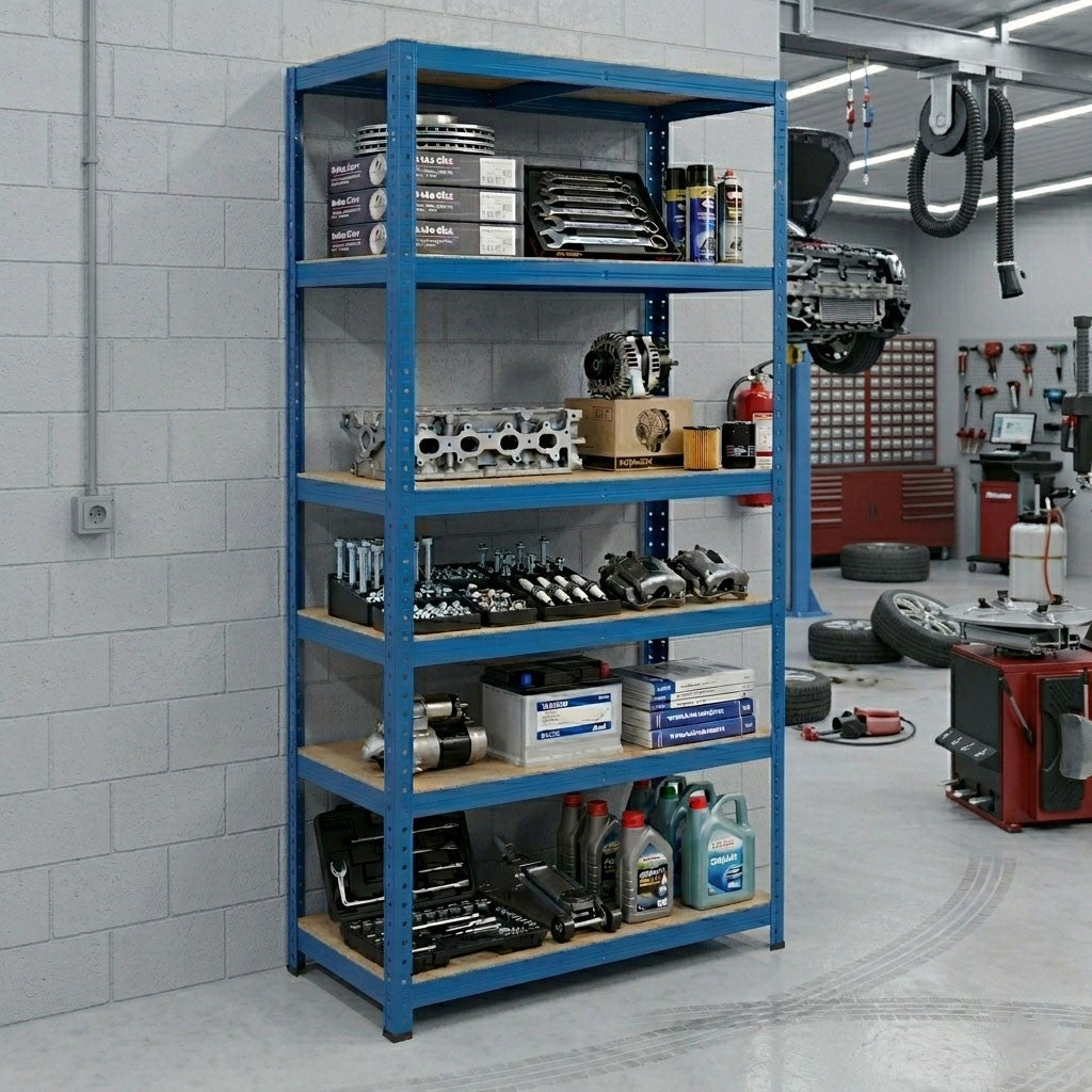 5 x Multipurpose Economy Shelving Units - Blue - H1780 x W900 x D600 mm