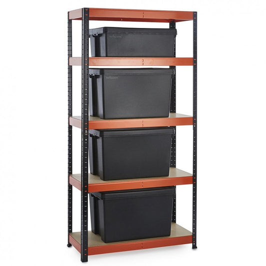 Multipurpose Freestanding Shelving with 4 Storage Boxes - 250Kg UDL/shelf - H1800 x W900 x D400mm