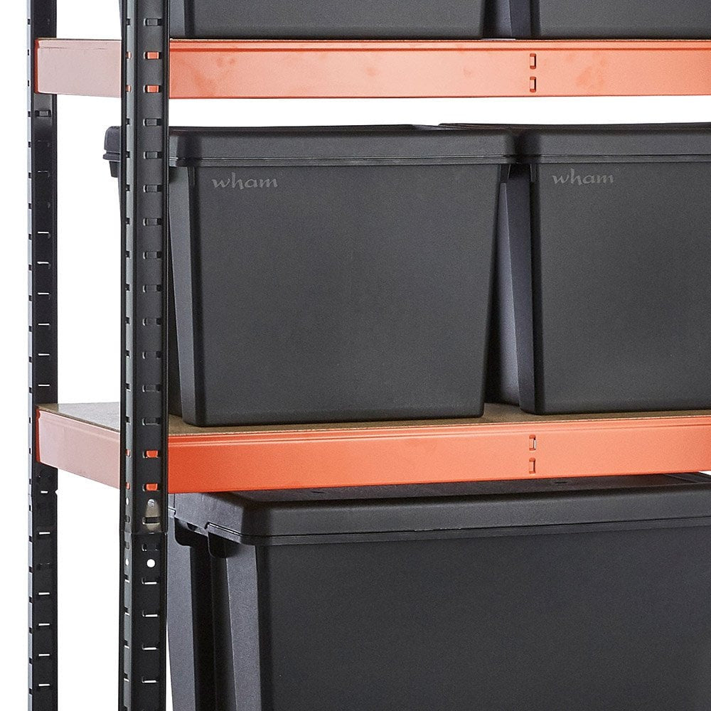 Multipurpose Freestanding Shelving With 6 Storage Boxes - 250Kg UDL/shelf - H1800 x W900 x D400 mm