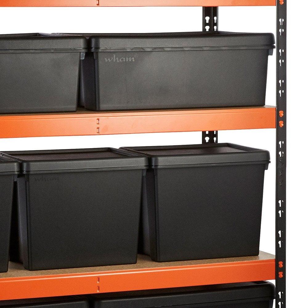 Multipurpose Freestanding Shelving With 10 Storage Boxes - 350Kg UDL/shelf - H1800 x W1200 x D400mm