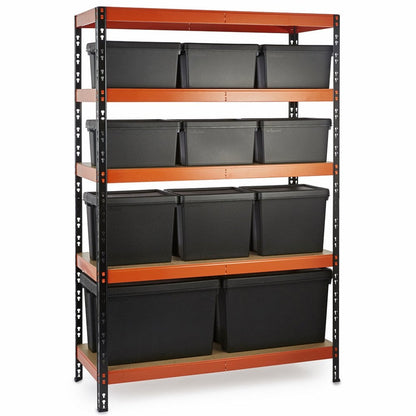 Multipurpose Freestanding Shelving With 11 Storage Boxes - 350Kg UDL/shelf - H1800 x W1200 x D500mm