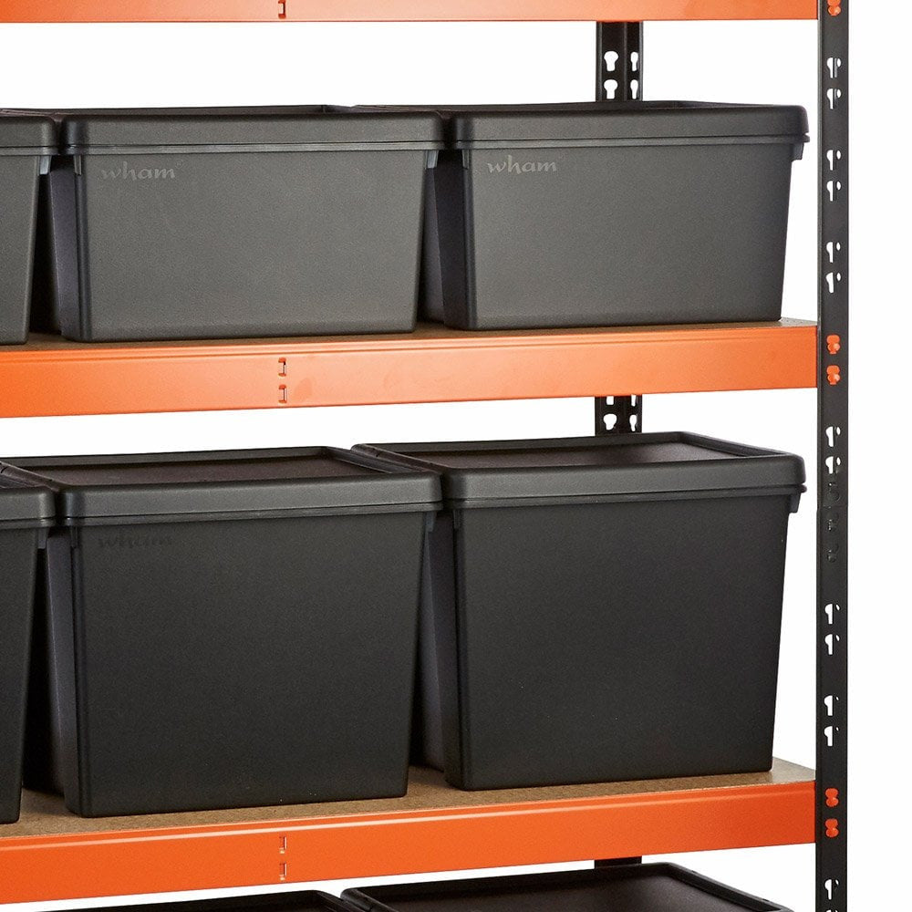 Multipurpose Freestanding Shelving With 12 Storage Boxes - 350Kg UDL/shelf - H1800 x W1200 x D500mm