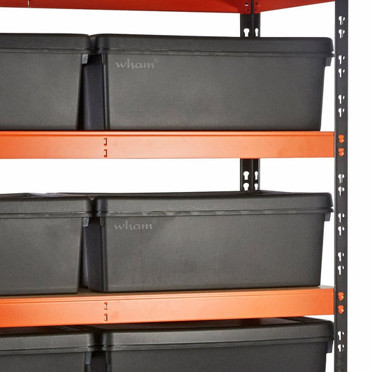 Multipurpose Freestanding Shelving with 8 Storage Boxes - 350Kg UDL/shelf - H1800 x W1200 x D500mm