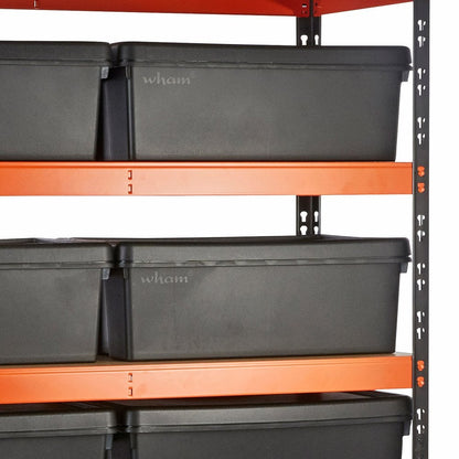 Multipurpose Freestanding Shelving with 8 Storage Boxes - 350Kg UDL/shelf - H1800 x W1200 x D500mm