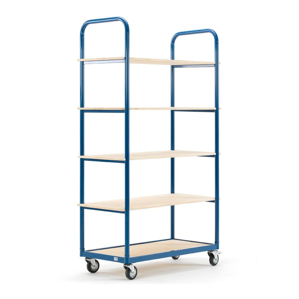 Blue Shelf Trolley With 5 Shelves - Up To 250Kg UDL