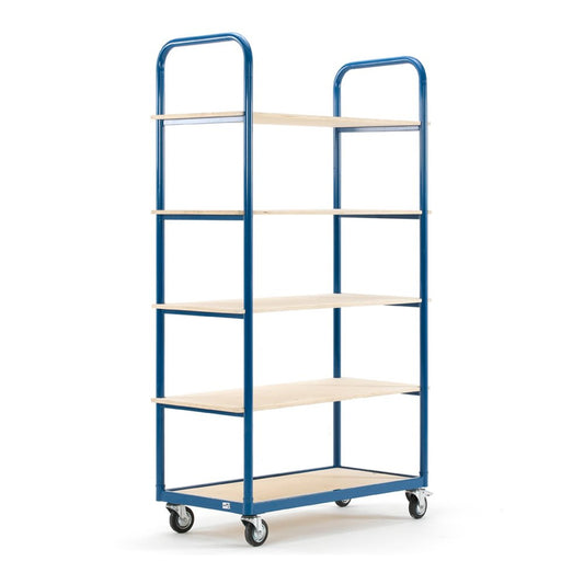 Blue Shelf Trolley With 5 Shelves - Up To 250Kg UDL