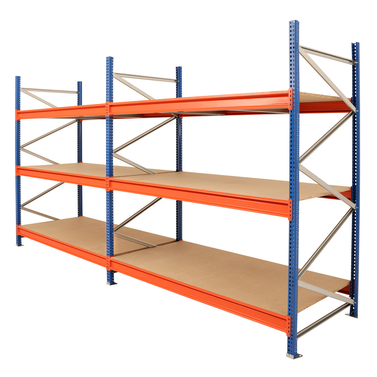 Longspan Warehouse Racking Chipboard Shelf Level - Depth: 900mm - Up to 1100kg UDL/Shelf