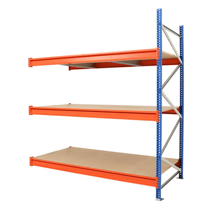 Longspan Warehouse Racking Chipboard Shelf Level - Depth: 600mm - Up to 1100kg UDL/Shelf