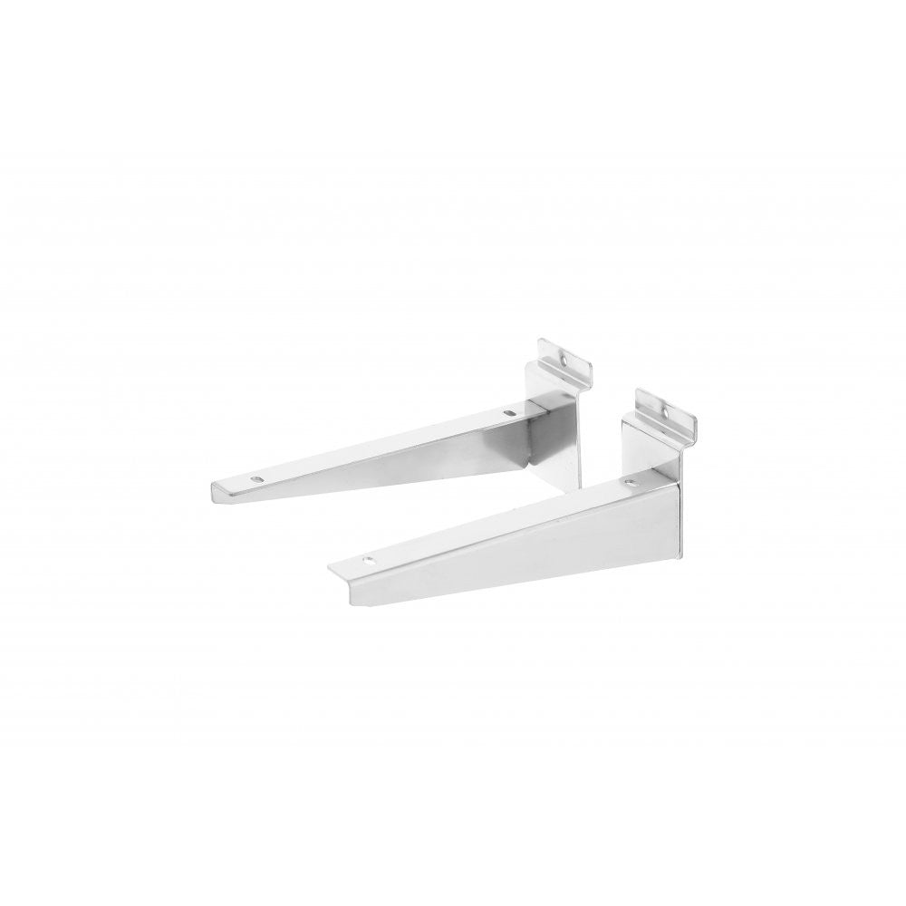 Pair of Slatwall Wooden Shelf Brackets - 200mm