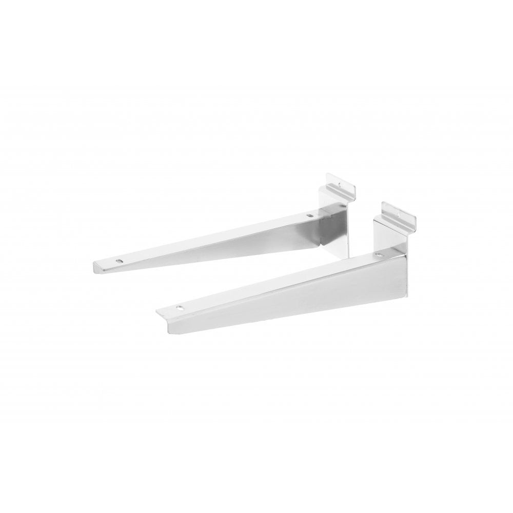 Pair of Slatwall Wooden Shelf Brackets - 250mm