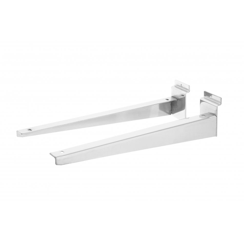 Pair of Slatwall Wooden Shelf Brackets - 350mm
