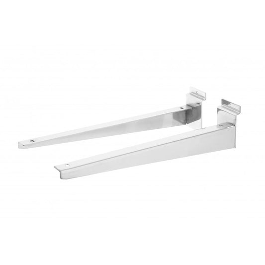 Pair of Slatwall Wooden Shelf Brackets - 350mm