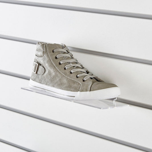 Clear Acrylic Slatwall Shelf - W250 x D100mm