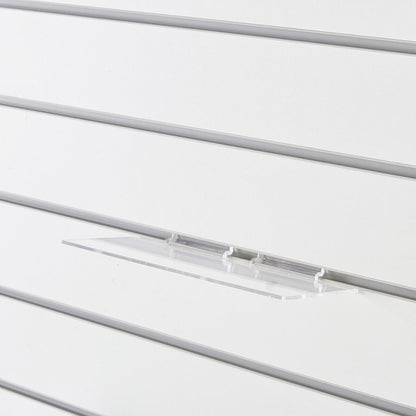 Clear Acrylic Slatwall Shelf - W250 x D100mm